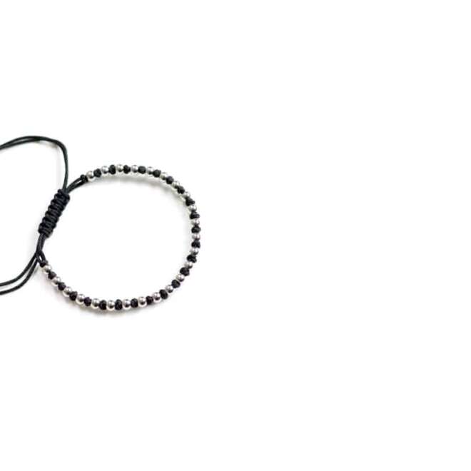 Bracelet en macramé OH Selection Camille noir