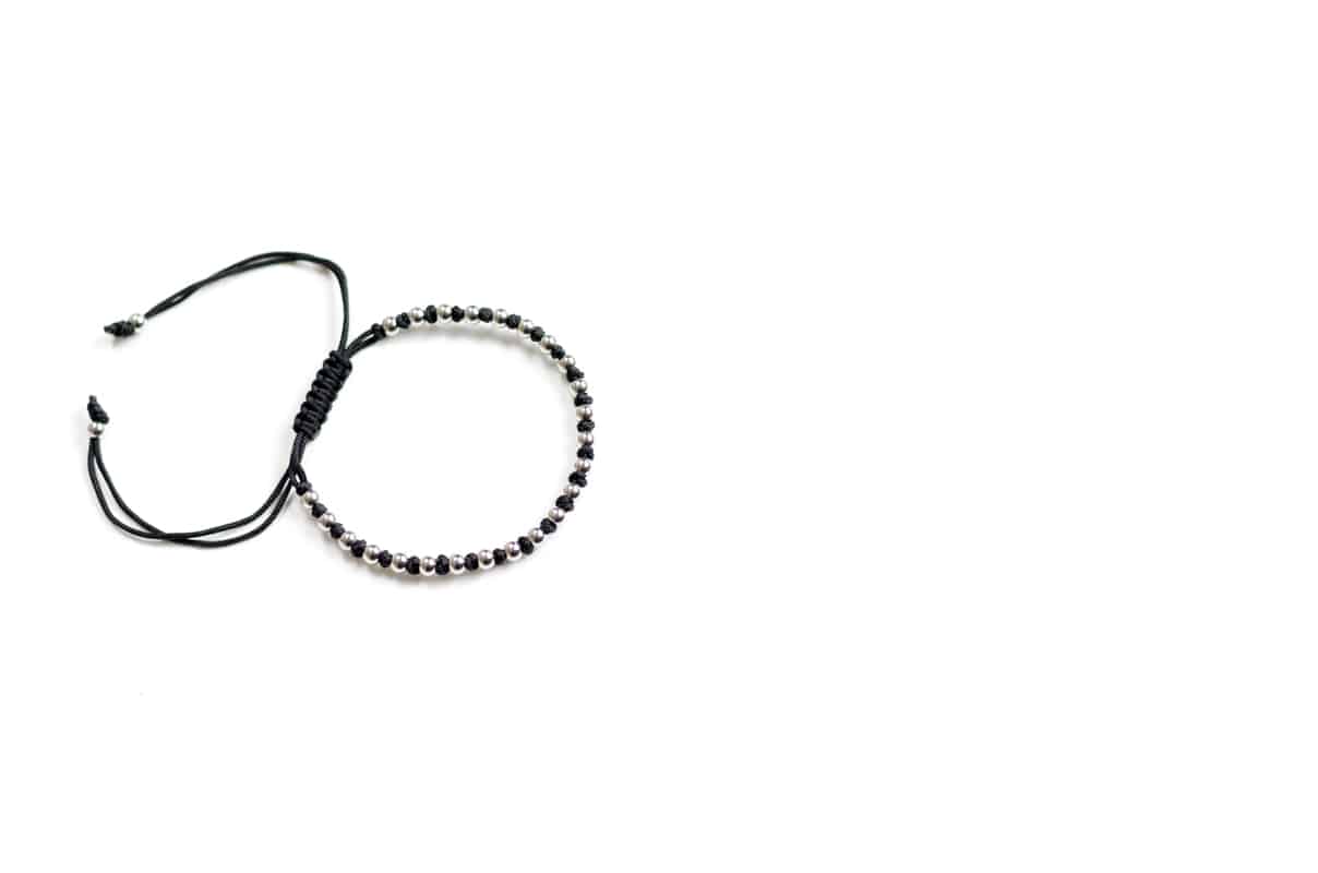 Bracelet en macramé OH Selection Camille noir