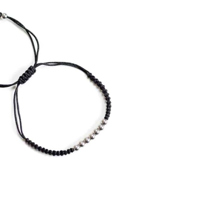 Bracelet en macramé OH Selection Gabriel noir