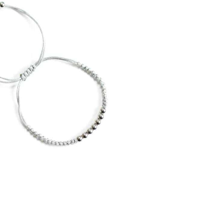 Bracelet en macramé OH Selection Gabriel gris