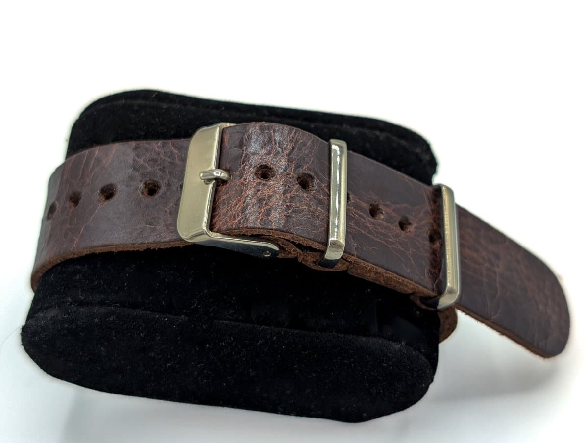 Classic Brown Leather NATO Strap BNCCM