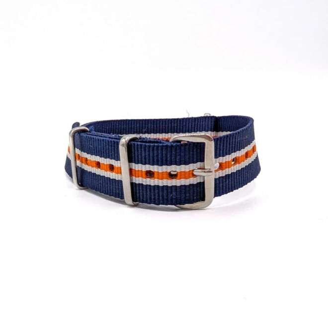 Blue, White, and Orange NATO Marine Strap BNMBBO