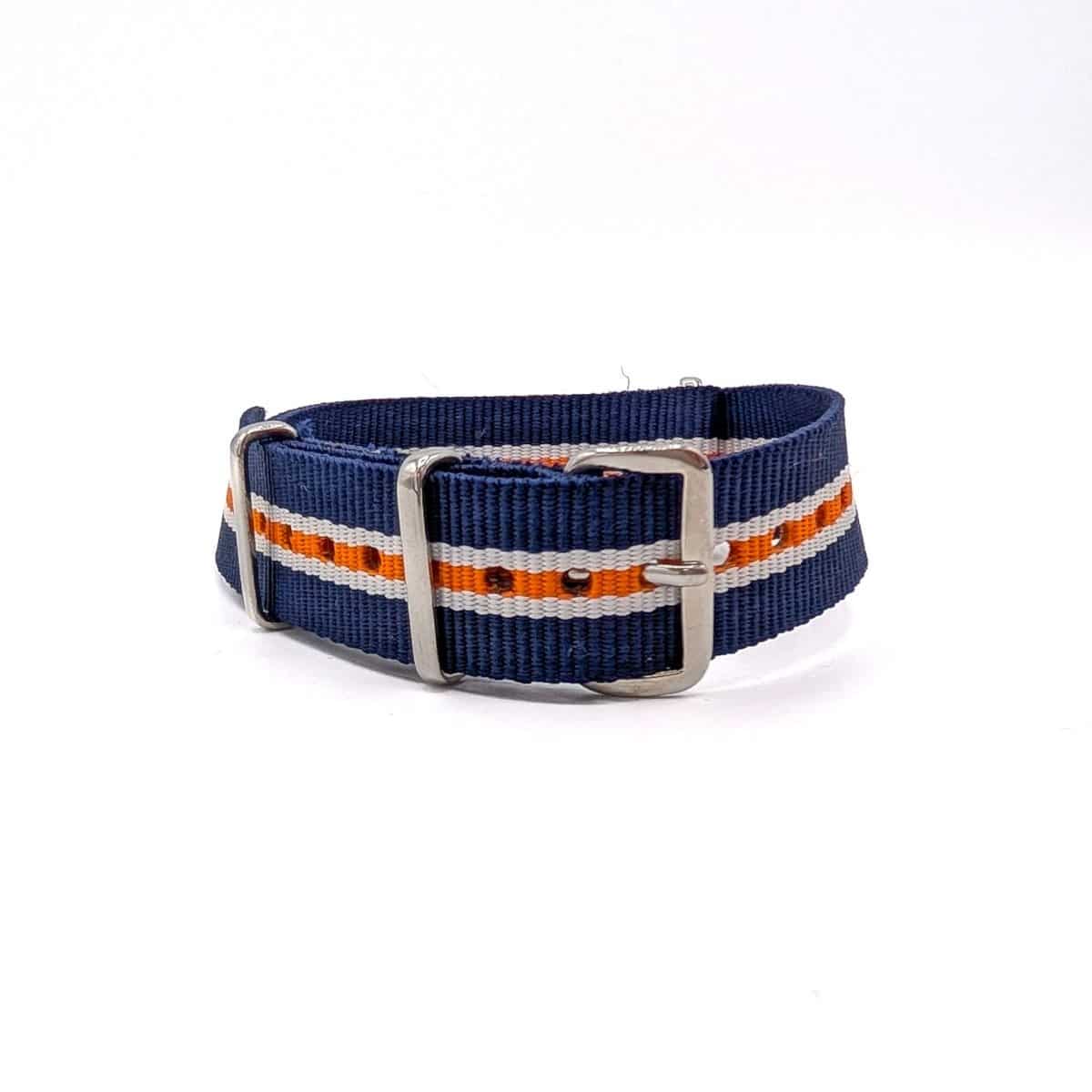 Blue, White, and Orange NATO Marine Strap BNMBBO