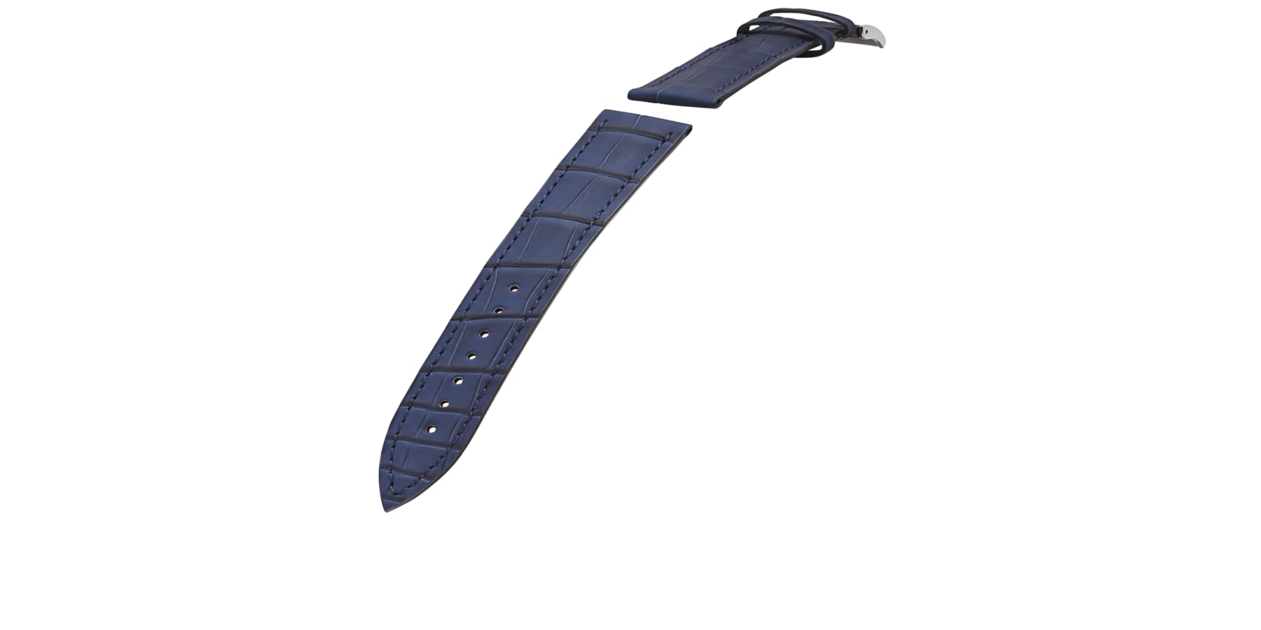 Bracelet de montre Bouveret en cuir d'alligator carbone Silverstone 4011