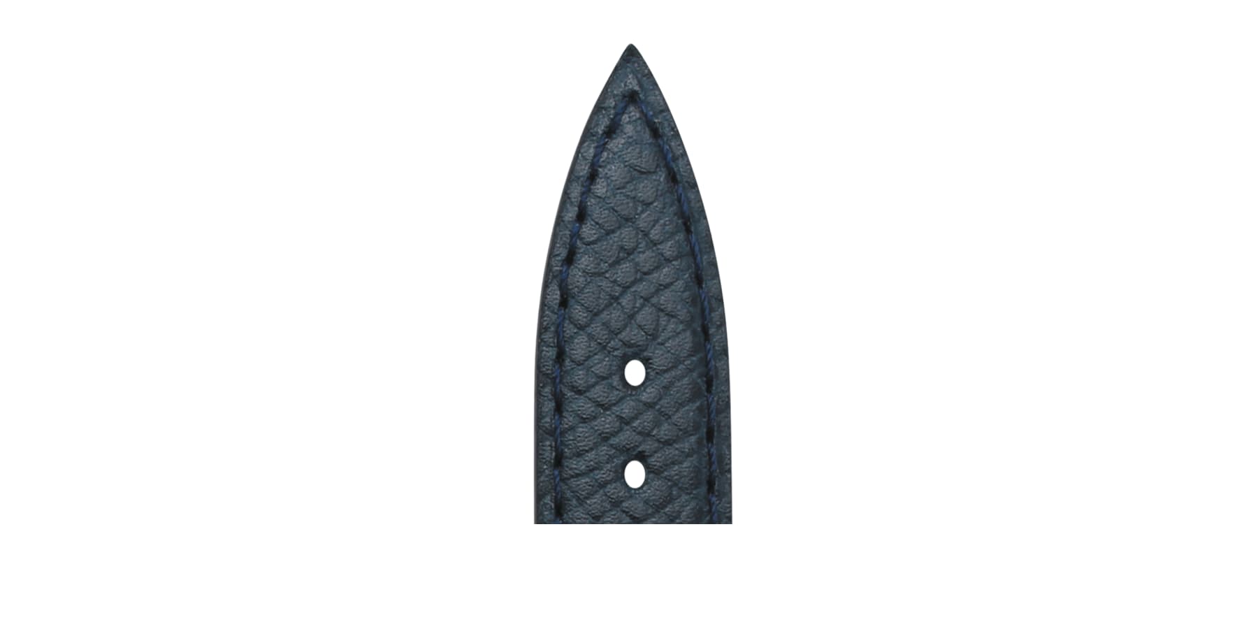 Bracelet de montre Bouveret en cuir de veau grain dauphin Dauphine 4462 marine