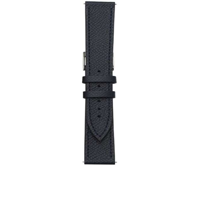 Bracelet de montre Bouveret en cuir de veau grainé Hermitage 4460 noir 2