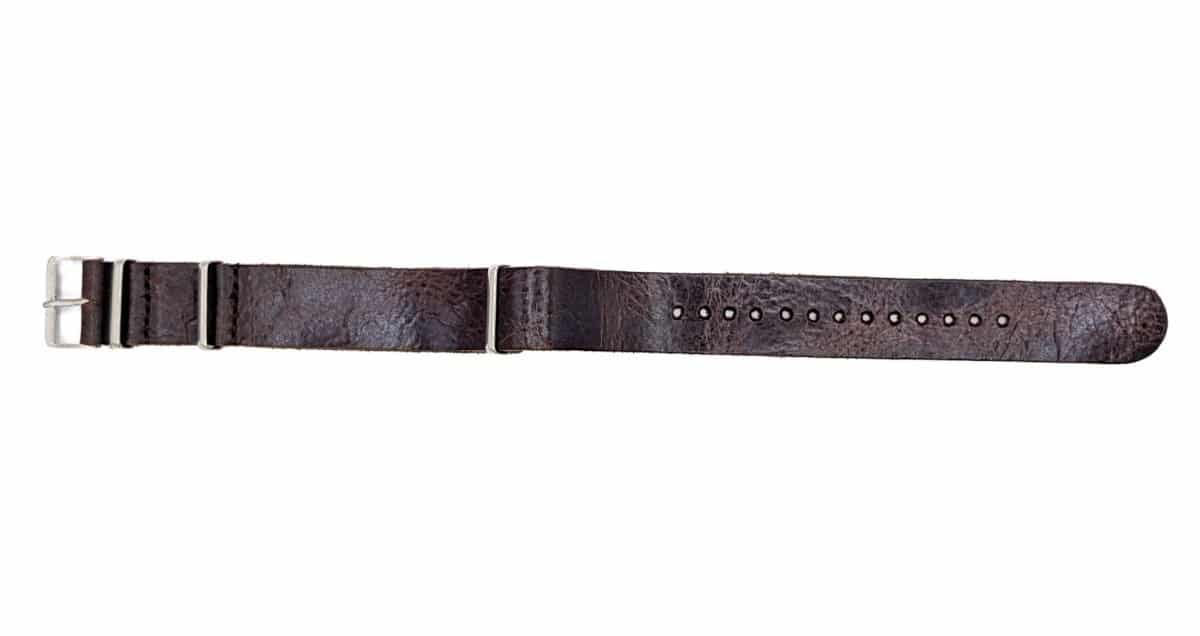 Classic Brown Leather NATO Watch Strap
