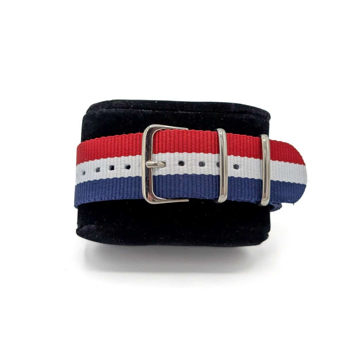 Blue, White, and Red Trendy NATO Watch Strap