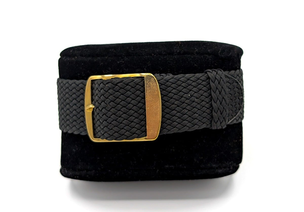 Bracelet montre perlon noir classic