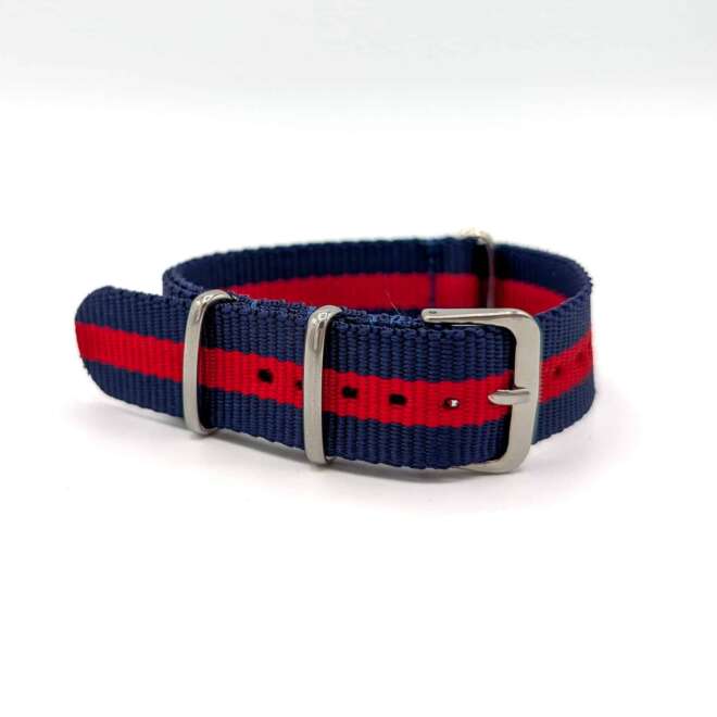 Bracenet NATO bleu et rouge BNMRB