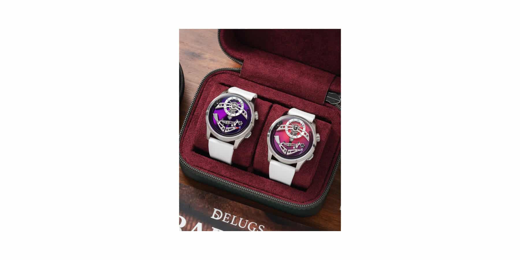 Le bracelet Delugs caoutchouc blanc sur deux montres