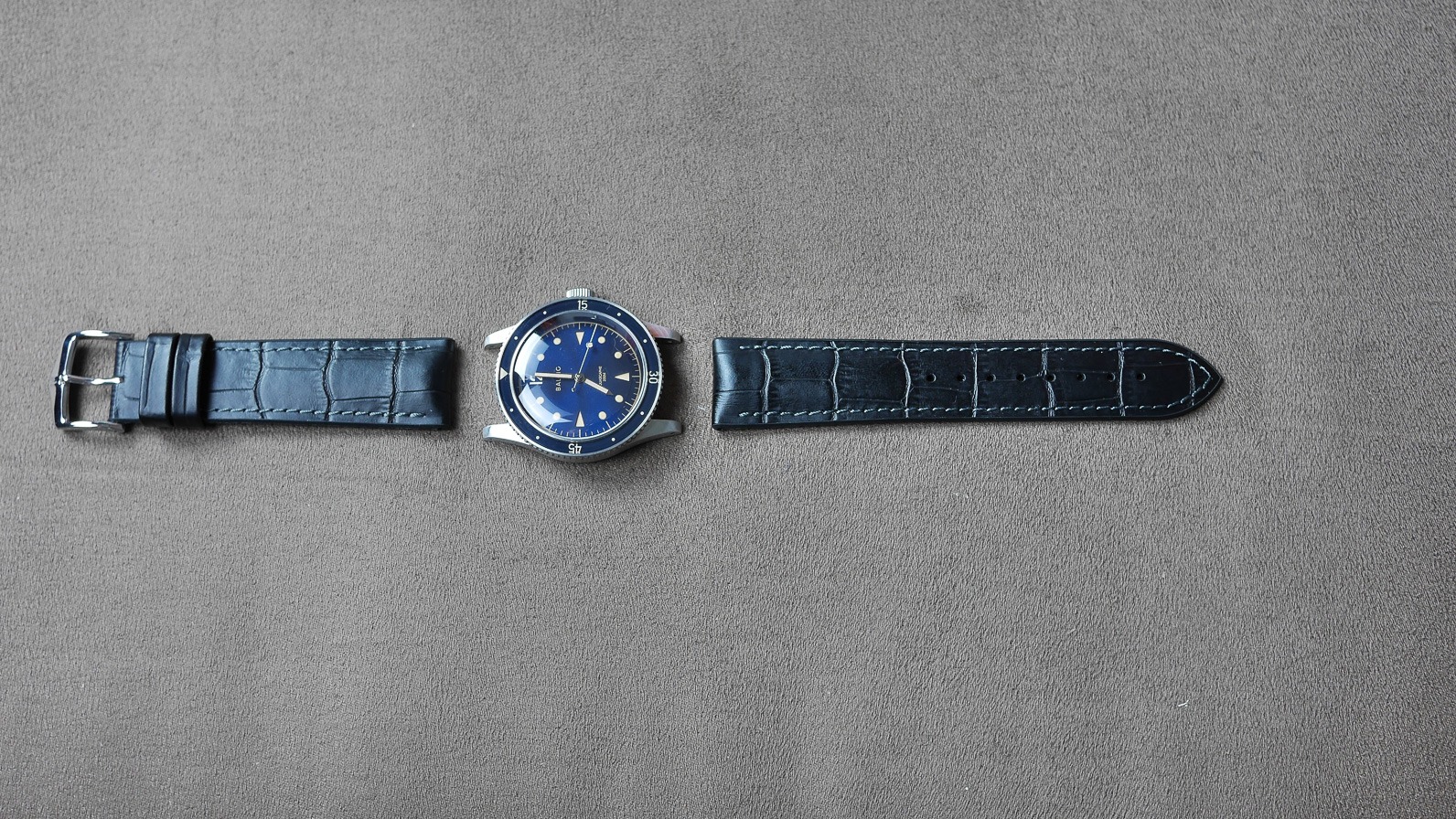 Bracelet montre cuir alligator Paul