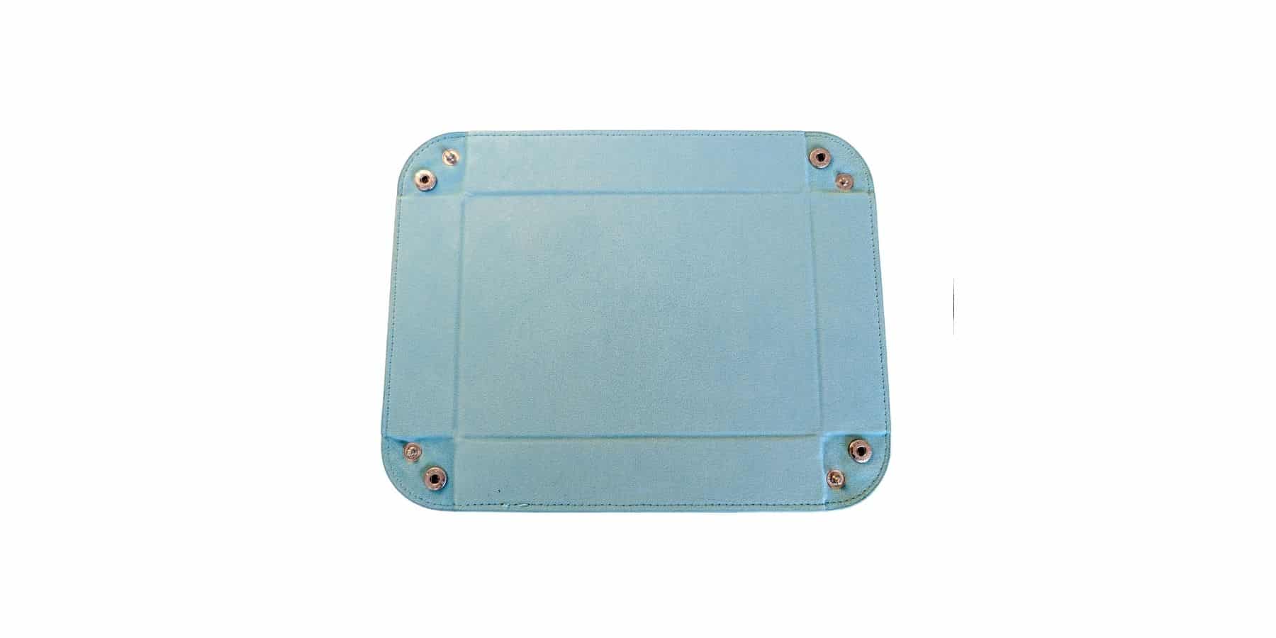 Vide poche cuir bleu clair