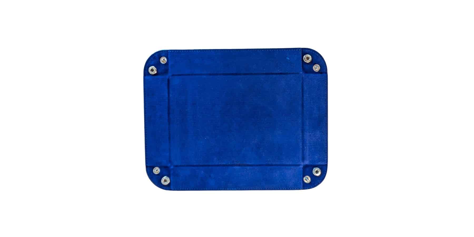 Vide poche cuir bleu foncé