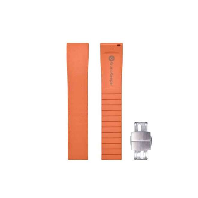bracelet-en-caoutchouc-kronokeeper-reglable-avec-boucle-deployante-orange