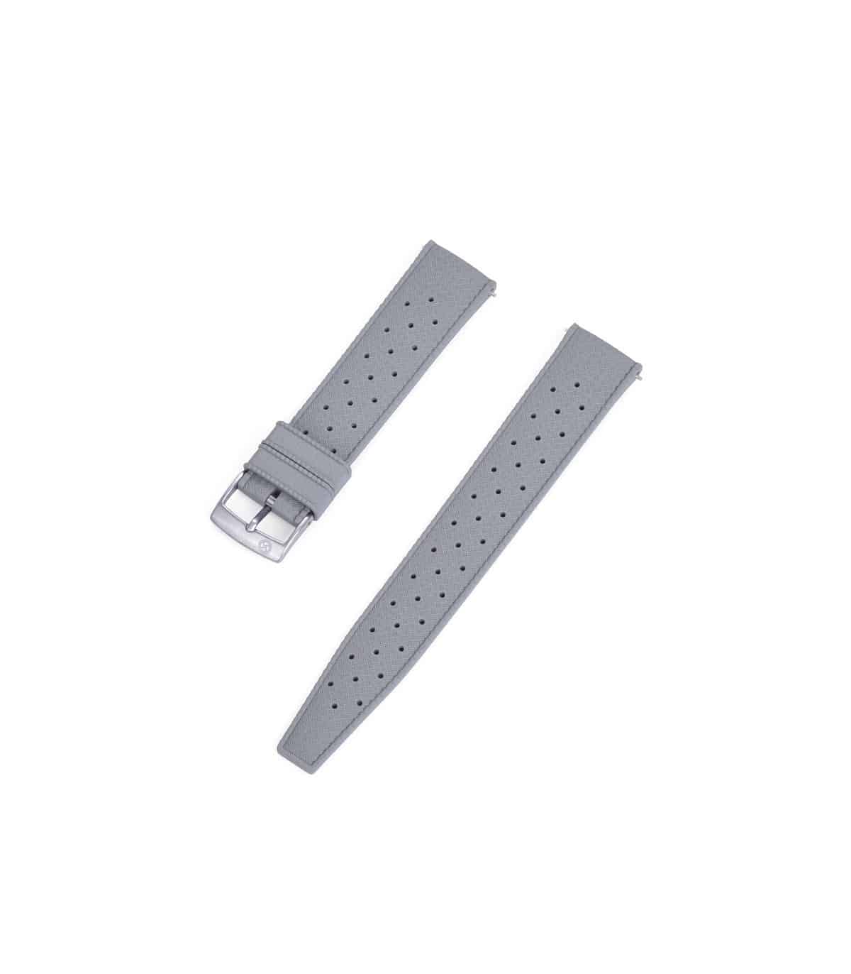 Bracelet de montre en caoutchouc Tropic gris KronoKeeper