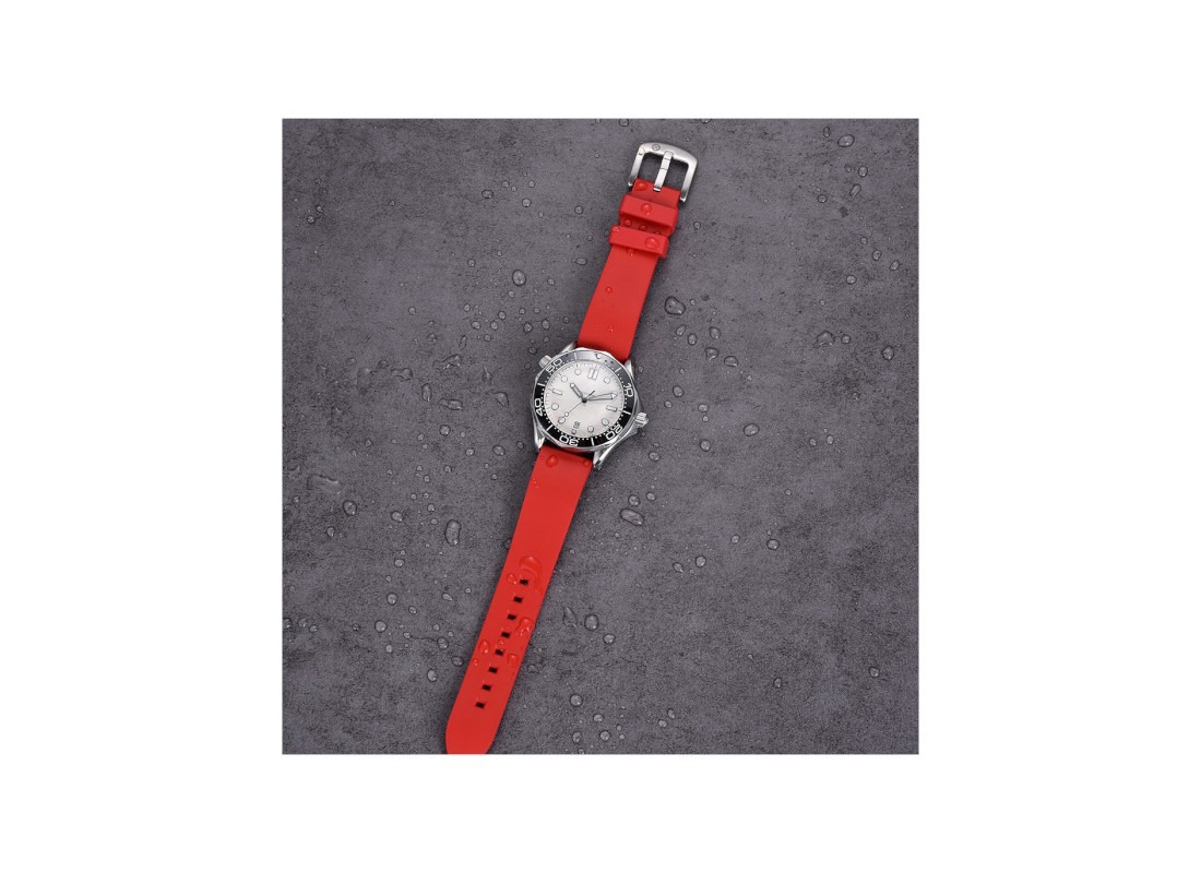 bracelet-montre-kronokeeper-caoutchouc-rouge