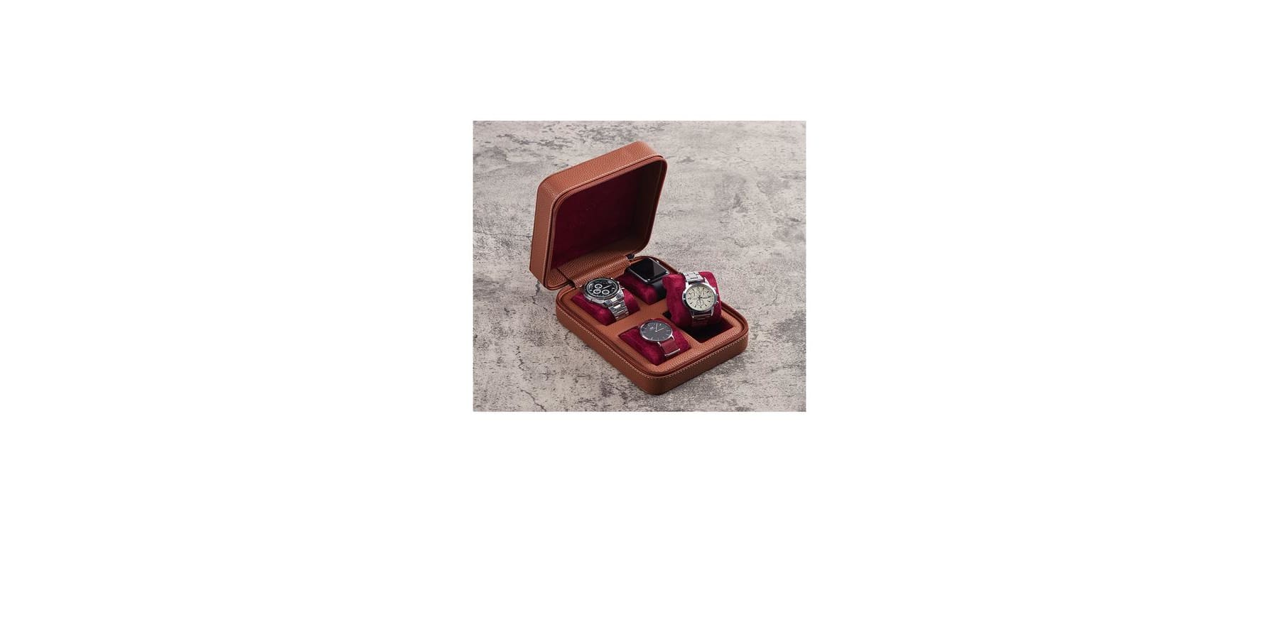 Ecrin de voyages 4 montres en cuir Kronokeeper Tiboulen – Image 8